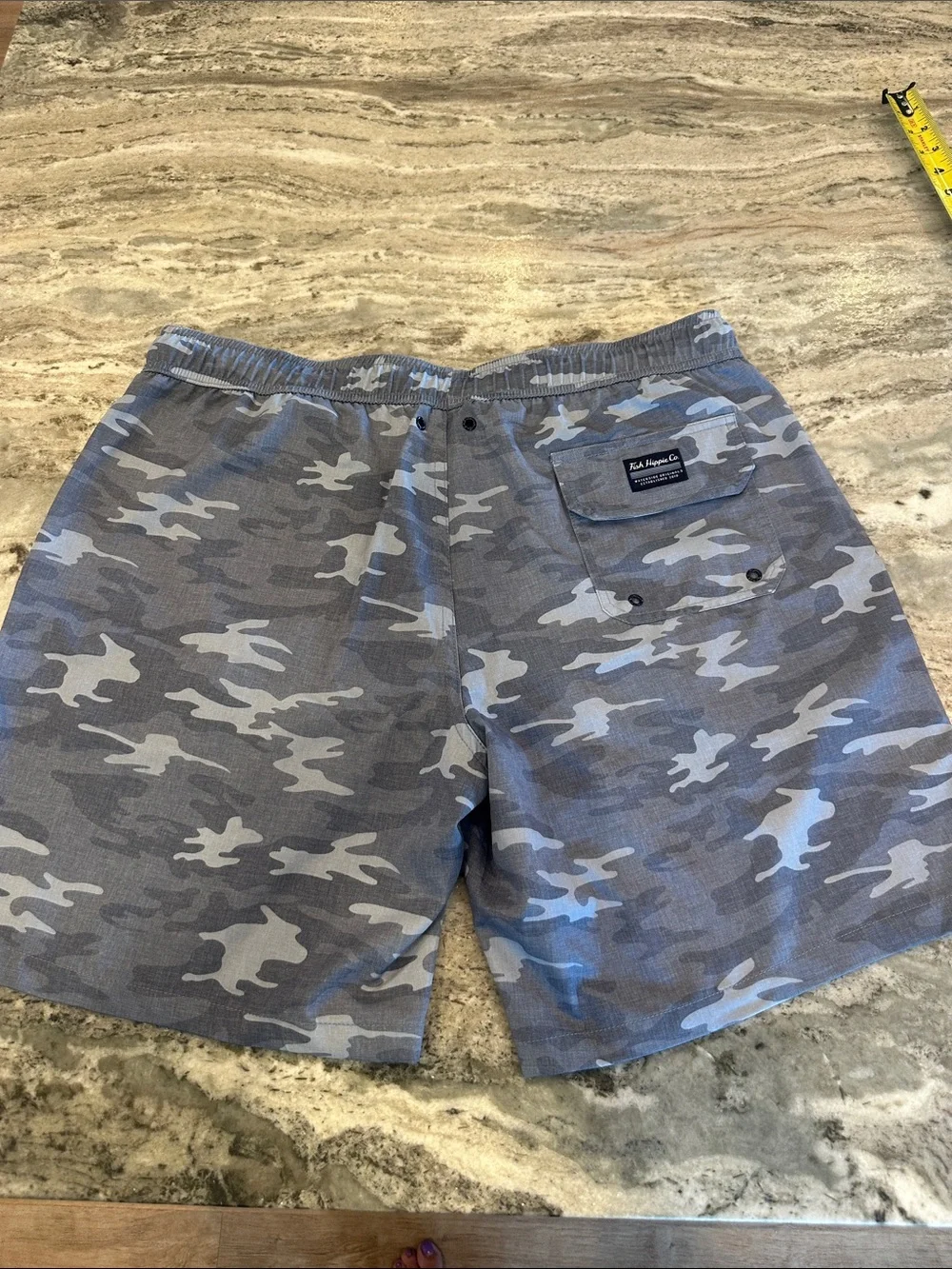 Gray Camo Swim/Active Shorts